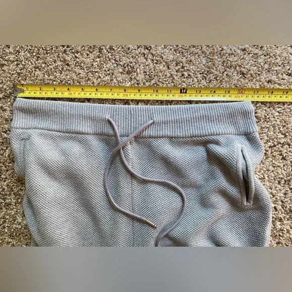 Gray Cotton Sweatpants Drawstrings stripes men's Size 4 Waist 33-40